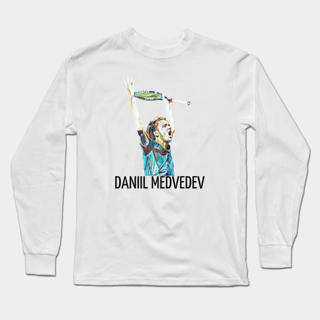 Daniil Medvedev Long Sleeve T-Shirt by BorodinaAlen